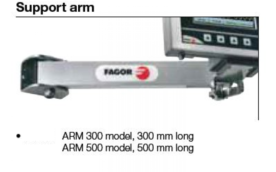 ARM-300 | FAGOR Tellersteun L=300mm [prijs datum 12-10-2022]